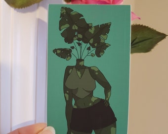 Variegata Monstera Girl 4 inch Sticker