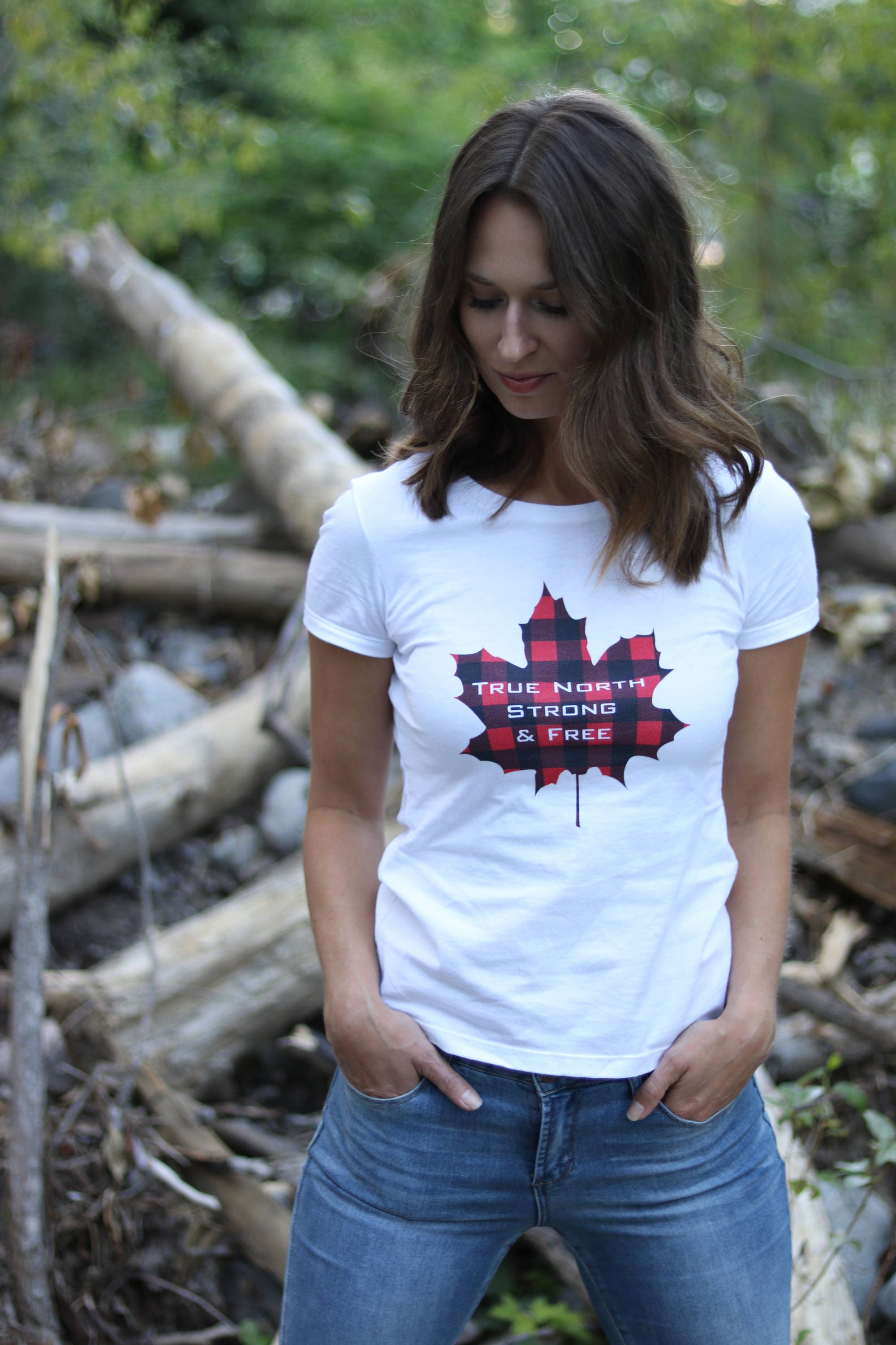 Women's Tshirt Canadian Apparel True North Strong and Etsy Canada