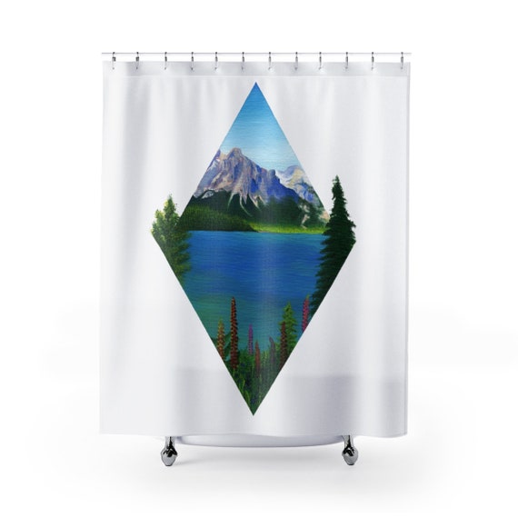 Emerald Lake Shower Curtains Bathroom Decor Nature Shower Etsy