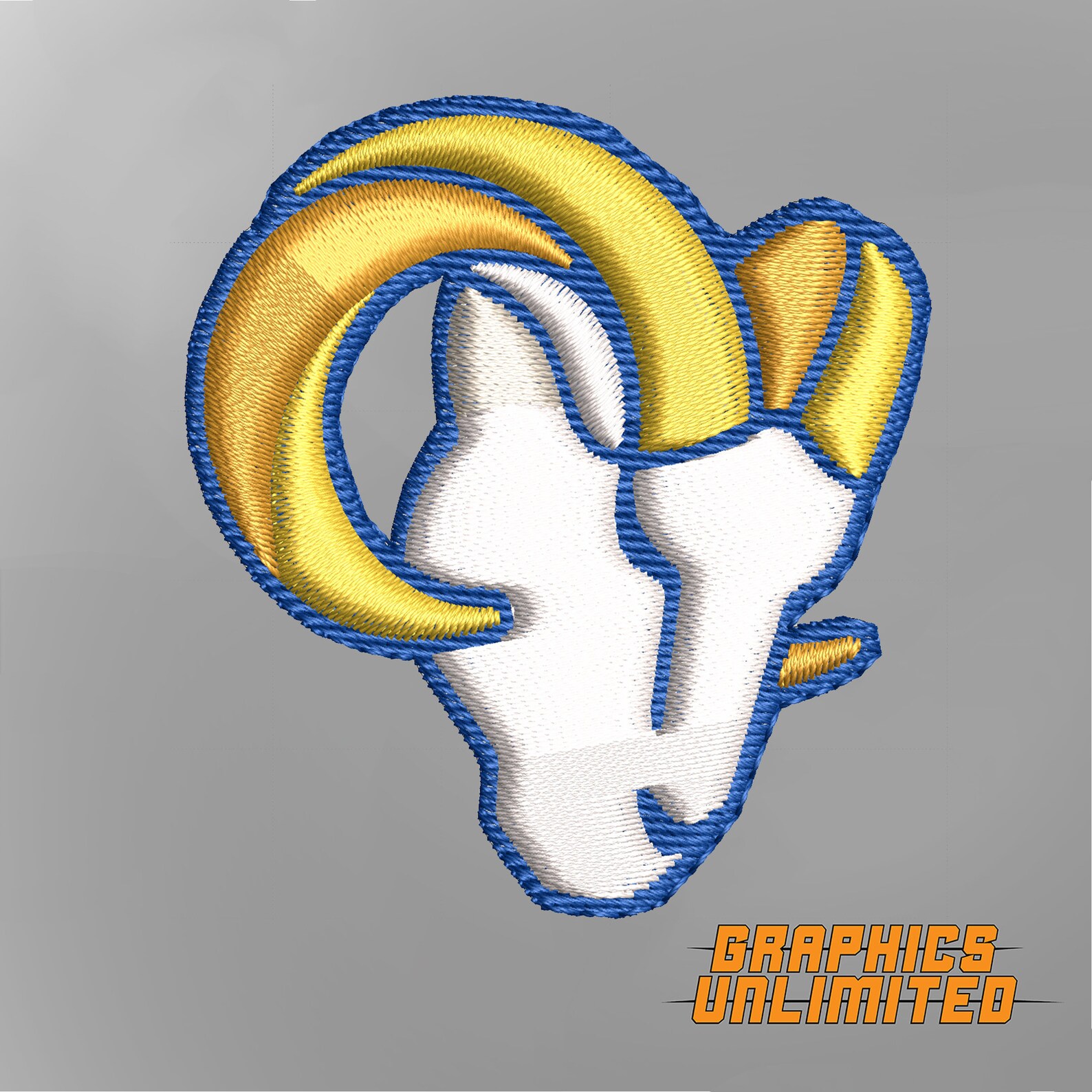 Los Angeles Rams NFL Logo .EMB Embroidery File 2 Inch high Etsy