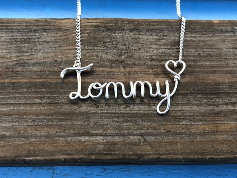 Get Your Name Necklace Sterling Silver Name Personalised Etsy