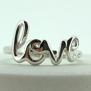 Love Ring | Silver Love Ring | Gold Love Ring | Rose Gold Love Ring | Name Ring |Personalised Ring | Love Ring Sterling Silver Handmade Ring