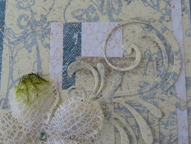 Greeting Stamping Stickers Banner Loss Die cuts Sympathy Card Deepest sympathy Flowers Handmade Grieving Lace Swirls Bling
