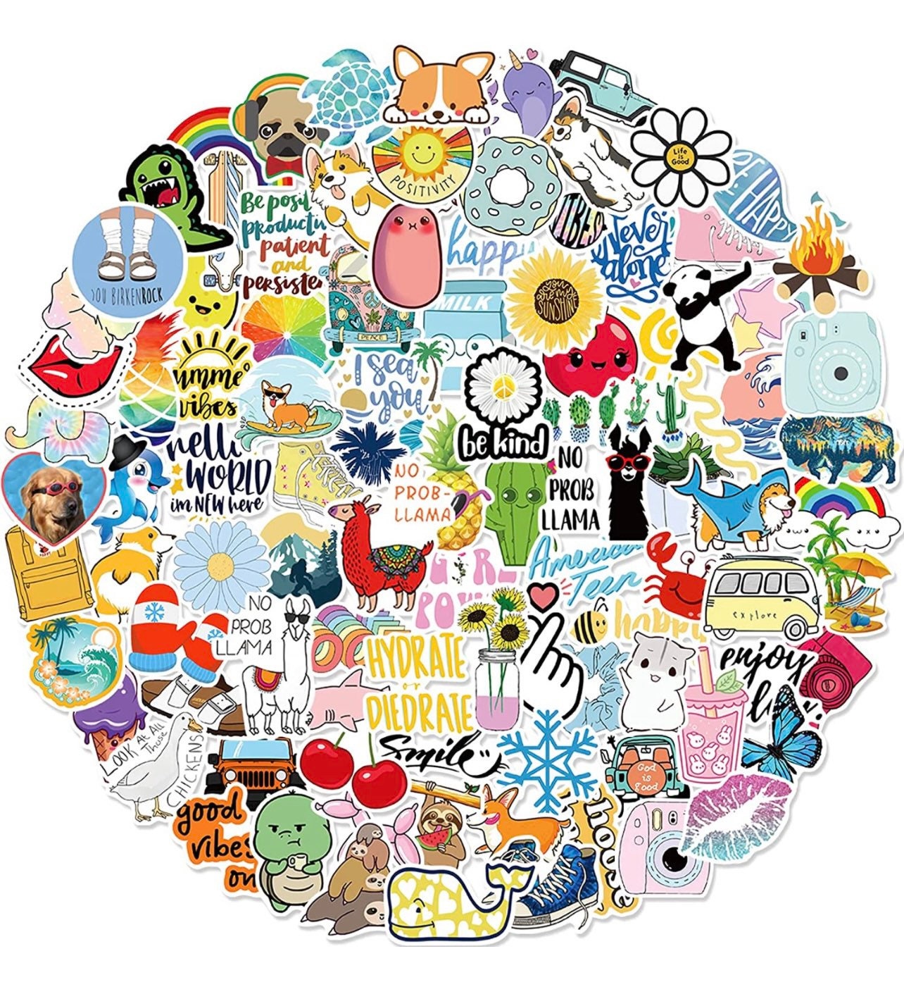 5-220 Pcs Cute Animal Stickers for Kids, Aesthetic Gifts for Kids Party,  Vinyl Stickers for Laptop, Water Bottle, Wall, Notebook, Reward 