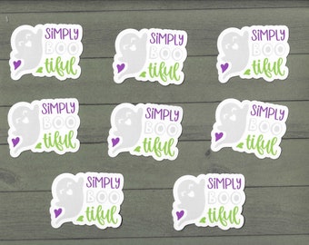 Ghost Vinyl Stickers, Halloween Stickers, Spooky Sticker, Boo Die Cut Stickers, Waterproof Sticker