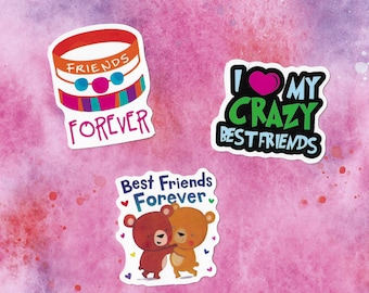 Friends Sticker, Best Friends Sticker, Friends Forever Sticker, Vinyl Waterproof Stickers