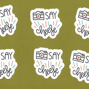 Say Cheese! Mirror sticker, mirror decoration, positive message, mantra,  vinyl decal, positive gift