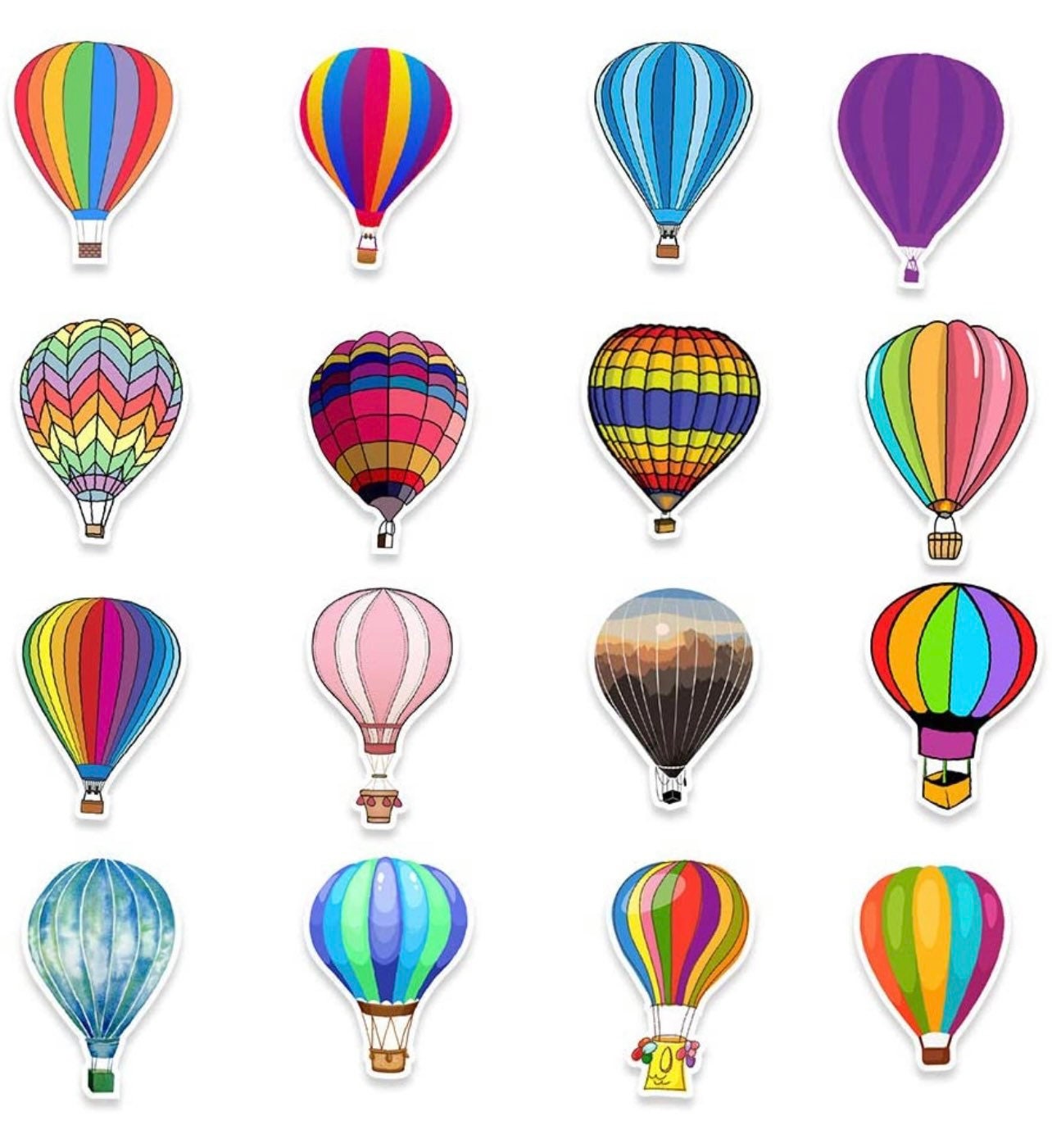 Hot Air Balloon Sticker Pack Random Stickers for Water Etsy