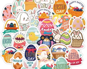 Easter Sticker Pack, Cute Stickers, Vinyl Stickers, Decal Easter Theme Stickers, 5 Pack