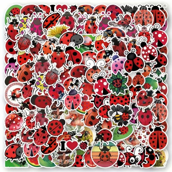 Ladybug Stickers, Bug Stickers, Vinyl Stickers, Decals, Fun  Stickers, 5 Pack