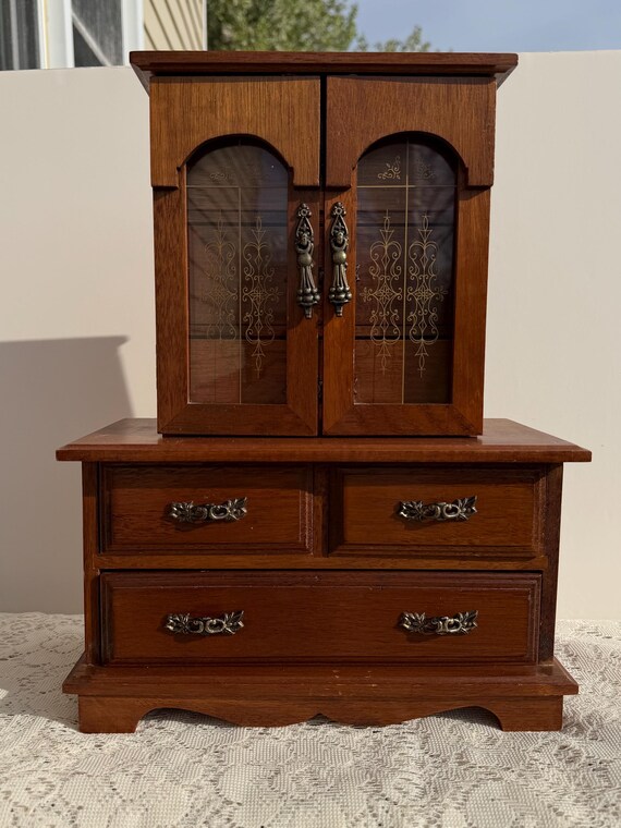 Wooden jewelry box organizer jewelry storage mini jewelry Chest
