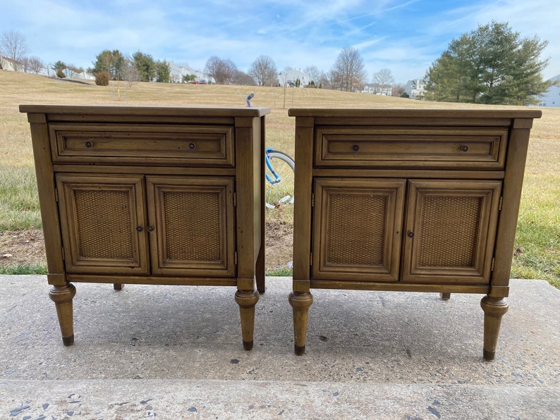 Midcentury Nightstands / White Fine Furniture Co. / MCM Etsy