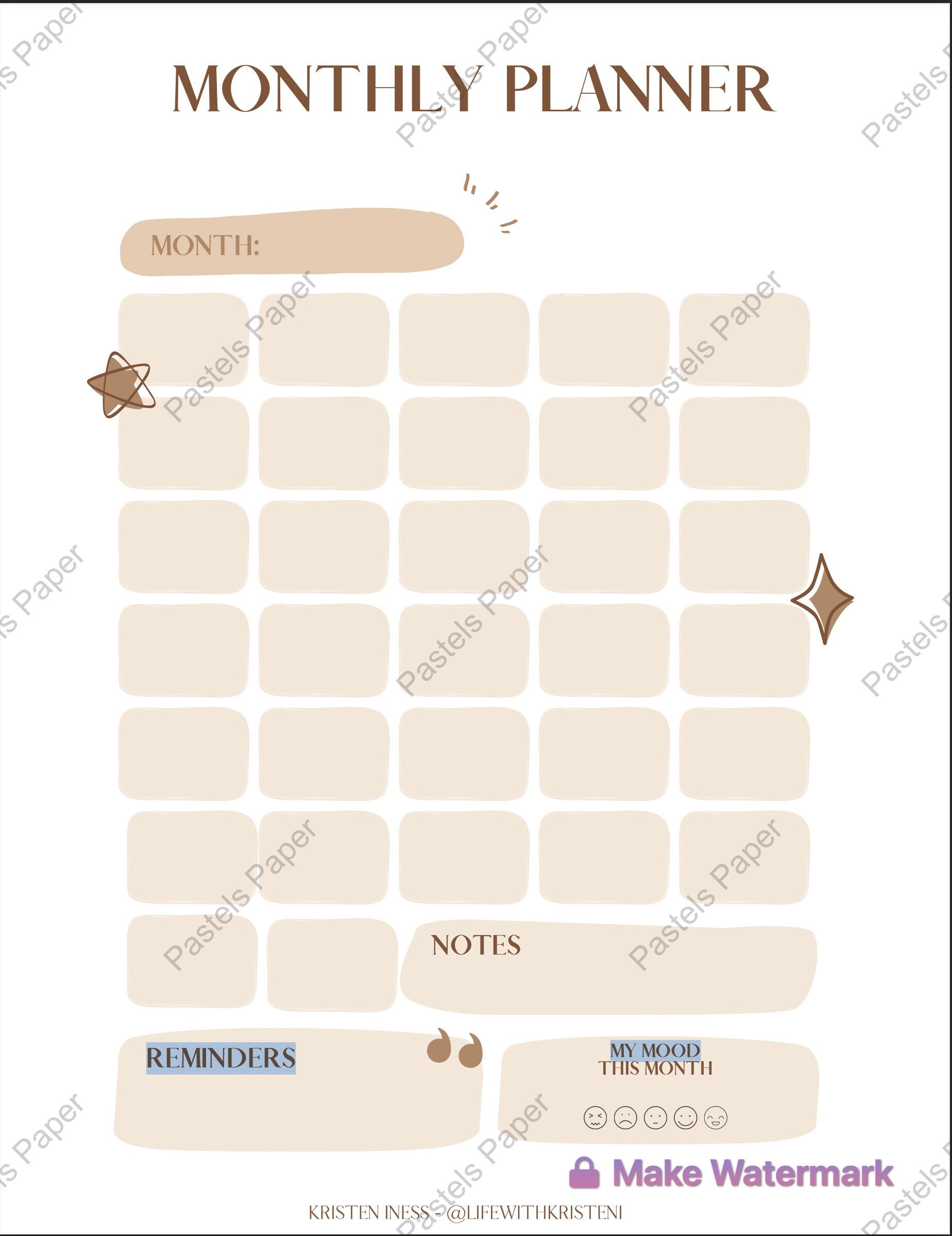 Printable Planner - Etsy