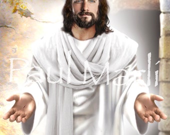 Jesus Christ Art - LDS Art - Painting of Christ - Jesus Christ painting - Christian Art - Art of Christ - Instant Download - Digital Print