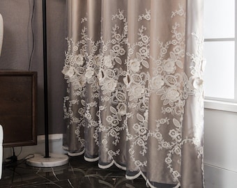Luxury Lace Curtain | Etsy