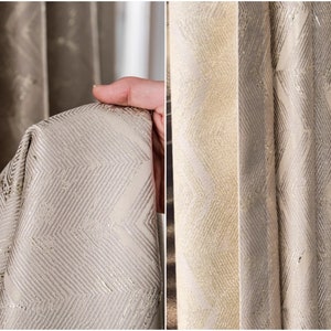 5 color Extra Long Custom made Drapes Luxuries Drapery metallic foil effect weave Pattern Floor Curtain Customization Tall Window treatment