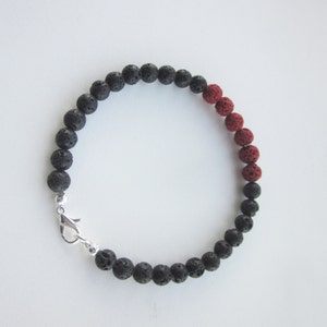 Black and Red Lava Rock Bracelet image 2