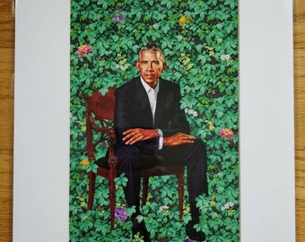 Original President Barack Obama Portrait Print by Artist Kehinde Wiley