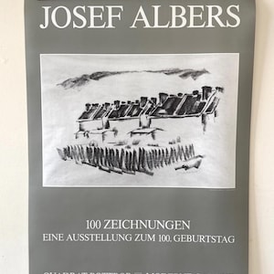 Original Josef Albers Vintage 1988 Exhibition Poster