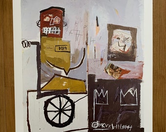 Keith Haring Jean Michel Basquiat Estate Zatwierdzony wydruk z Art Institution 6