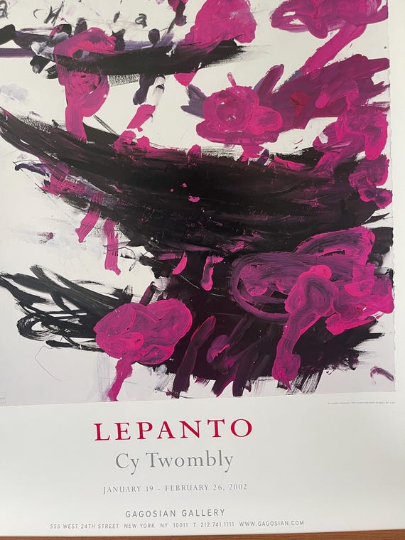 印刷物 Cy Twombly Gagosian Gallery 2025 Poster Cy Twombly Gagosian Gallery 2025 Exhibition Poster Size H