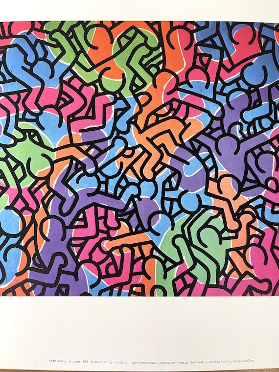 キース・ヘリング「ラブ・ソサエティ」ポップアートプリント（11x14