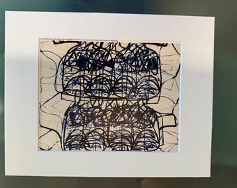 Original Rasrid Johnson Art Print Museum ausgestellt Zeitgenössische Wanddekoration Fine Art Mattiert