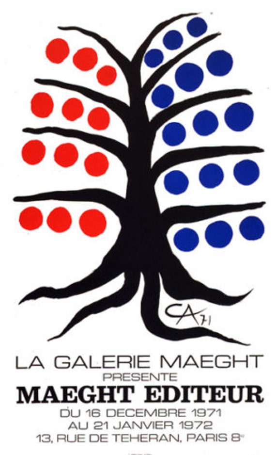Alexander Calder Exhibition Poster: Original 1971 Lithograph, Maeght Gallery