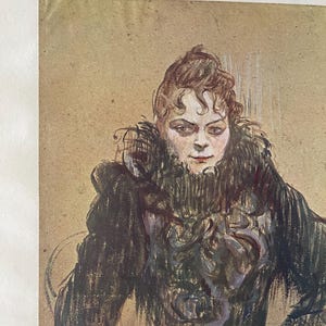 Originele Toulouse Lautrec 1947 vintage lithografiekunstwerk antieke kunstposter jaren 40 verzamelaar retro museum fijne kunst oude lithografieën