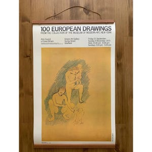 Cartel original de la exposición de Pablo Picasso de 1973 de una exposición europea
