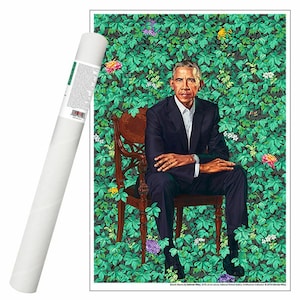 Original President Barack Obama Portrait Poster by Artist Kehinde Wiley