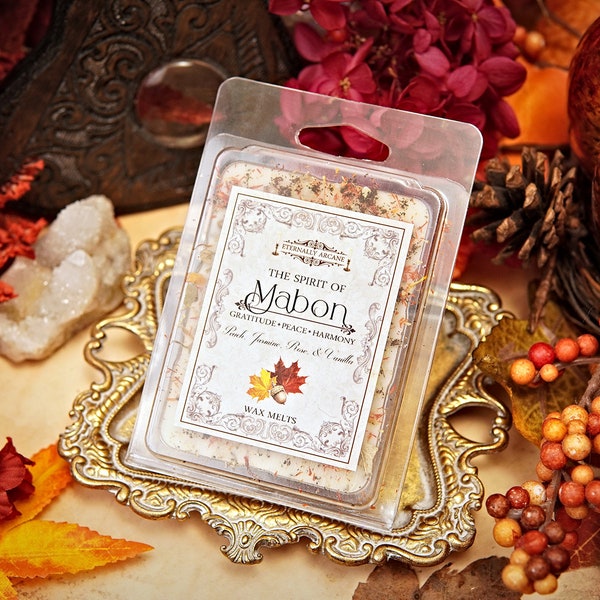 The Spirit of Mabon™ Ritual Wax Melts | Ritual Candles | Spell Candles | Wiccan candles | Autumn Equinox Herbal Wax Melts | Sabbat Witch