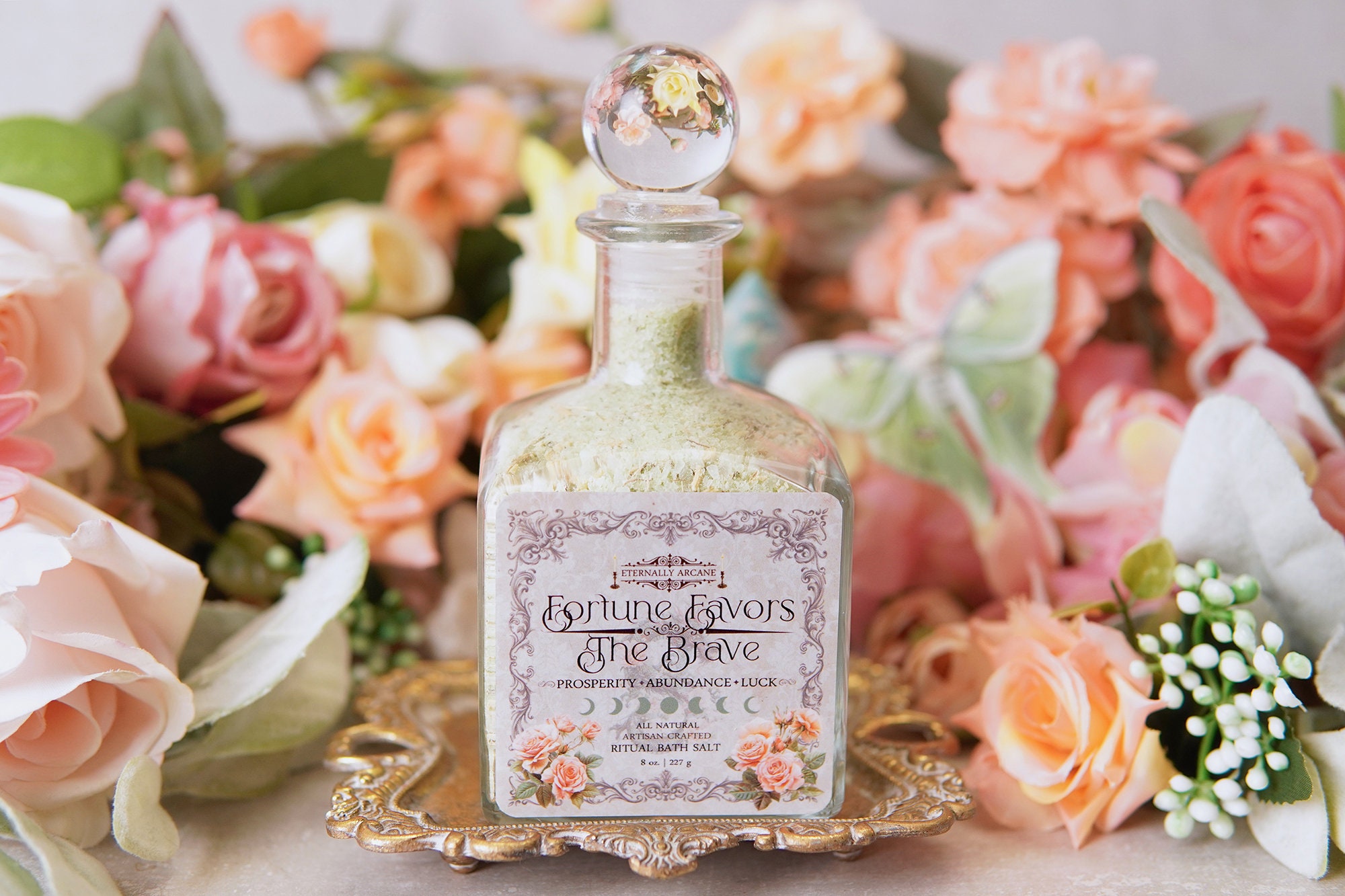 Fortune Favors the Brave™ Money Drawing Bath | Luxury Ritual Bath Salt | Luck Prosperity | Money Drawing Attraction Spell Bath Salt