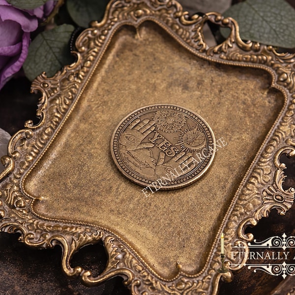 Moneda de adivinación / Moneda de sesión espiritista / Magia de adivinación / Regalo de bruja / Tarot y adivinación / Herramientas de brujas / Herramientas de altar