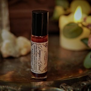 Dragon's Blood Crystal Infused Perfume Oil Roll On | Protection Oil | Strengthen Spells | Red Garnet Crystal Ritual Oil | Anointing Oil zdjęcie 7