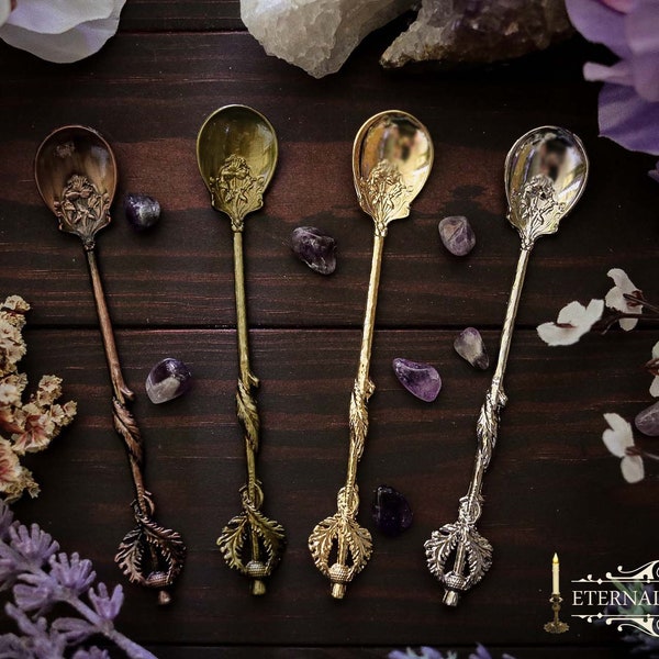 Altar Spoons Garden ~ Victorian ~ Incense Spoons | Tiny Tea Spoons | Tea Spoon | Herbal Spoons | Altar Tools | Witchcraft Tools
