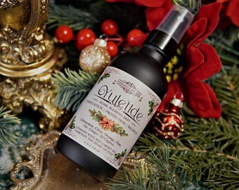 Yuletide Home Blessing™ Smokeless Smudge Spray with Red Garnet | Altar Spray | Spiritual Cleanse | Energy Cleansing | Negativity Be Gone