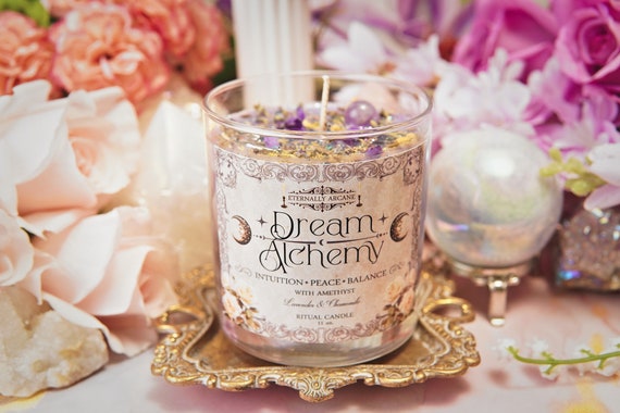 THE ORIGINAL Dream Alchemy™ Dream Magick Ritual Candle | Intuitive Dreams Spell Candle | Moon Magick | Witchcraft Candle | Witch Candle