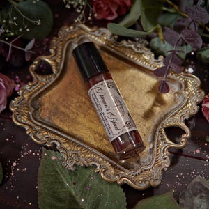 Dragon's Blood Crystal Infused Perfume Oil Roll On | Protection Oil | Strengthen Spells | Red Garnet Crystal Ritual Oil | Anointing Oil zdjęcie 16