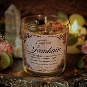 The Spirit of Samhain™ Ritual Candle | Thinning the Veil | Witchcraft Spell Candle | Fall Equinox Candle | Season of the Witch | Autumn image 1