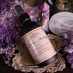 Dream Alchemy™ Dreamer Mist | Smokeless Smudge Spray | Spiritual Cleanse | Dream Crystal Magick Sleep Room, Linen, Pillow, Spray