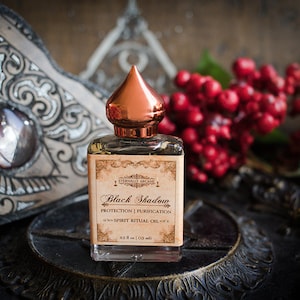 Black Shadow™ Luxury Spirit Protection Ritual Spell Oil | Witches Shield | Witchcraft Oils | Spell Oil | Witch Oil | Wicca | Anointing Oil