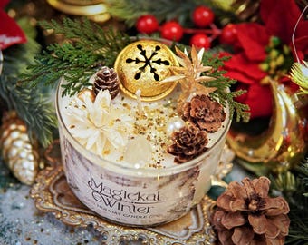 Magickal Winter™ Winter Solstice Holiday Candle | Winter Magick | Witchy Candles | Winter Witch | Witches Yule Candle | Yuletide Candle