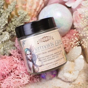 Mermaid's Glow™ Natural Mineral Clay Mask | With Dead Sea Kelp, Spirulina and Essential Oils | Sea Siren | Sea Witch Skincare