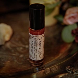 Dragon's Blood Crystal Infused Perfume Oil Roll On | Protection Oil | Strengthen Spells | Red Garnet Crystal Ritual Oil | Anointing Oil zdjęcie 11