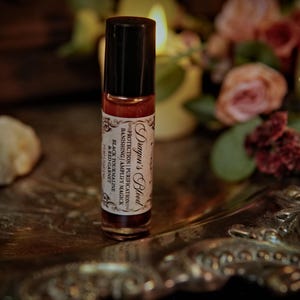 Dragon's Blood Crystal Infused Perfume Oil Roll On | Protection Oil | Strengthen Spells | Red Garnet Crystal Ritual Oil | Anointing Oil zdjęcie 14
