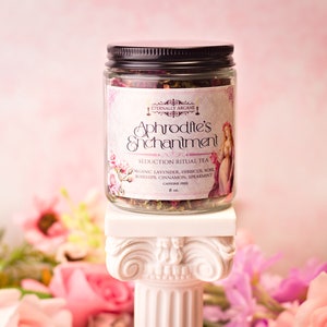 Aphrodite's Enchantment™ Seduction Ritual Tea | Goddess Herbal Devotional Rose Tea | Witches Tea Brew | Goddess Aphrodite Love Spell Tea
