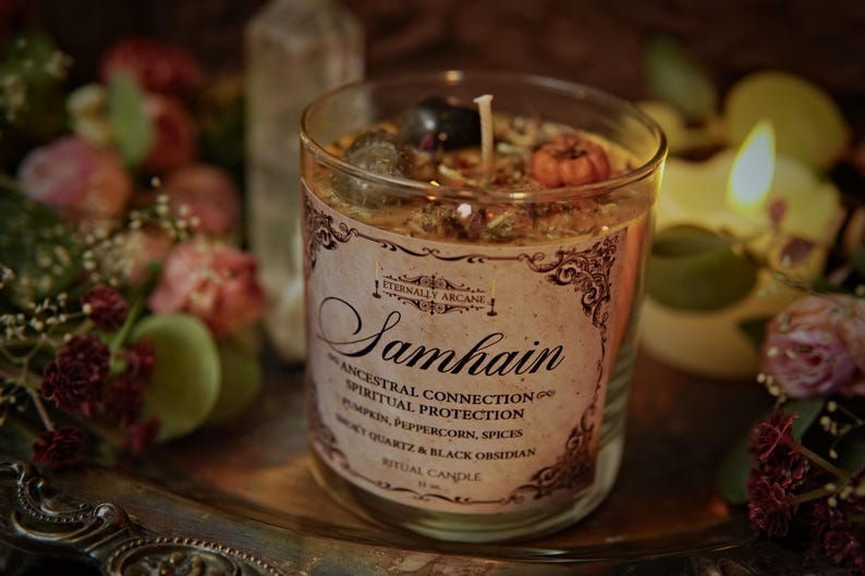 The Spirit of Samhain™ Ritual Candle | Thinning the Veil | Witchcraft Spell Candle | Fall Equinox Candle | Season of the Witch | Autumn image 6
