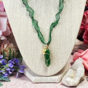 The Green Fairy Italian Mesh Necklace ~ Fairy Magick Jewelry | Fairy Realm Pendant | Faery Magick | Fairy Gifts | Witchcraft Necklace