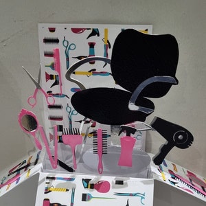 Carte pop-up pour salon de coiffure*Joyeux anniversaire*Fête des pères*Film pop-up anniversaire*Film pop-up barbier*Film pop-up saloon*pop up coiffeur*coiffeur